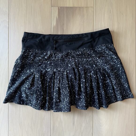 Lululemon Circuit Breaker Skirt 4 Black Speckle Sportswear Athleisure Tennis - Picture 2 of 7